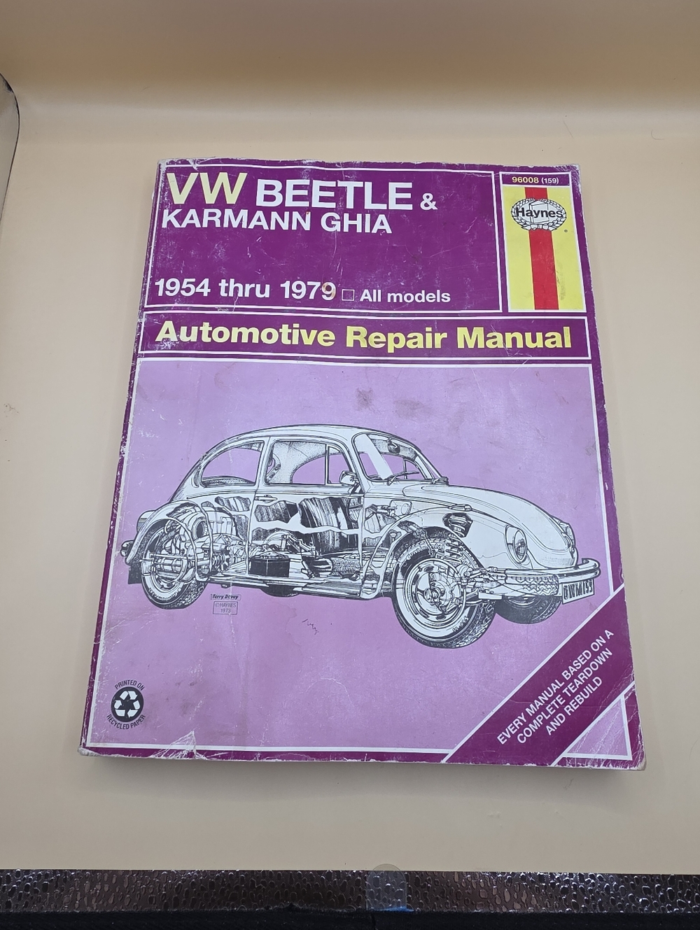 Haynes 1954-1979 VW Beetle Karmann Ghia Automotive Repair Manual #159